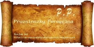 Pruzsinszky Peregrina névjegykártya